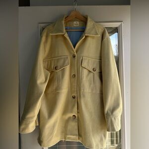 Women's Utility Jacket in Light Yellow, short coat